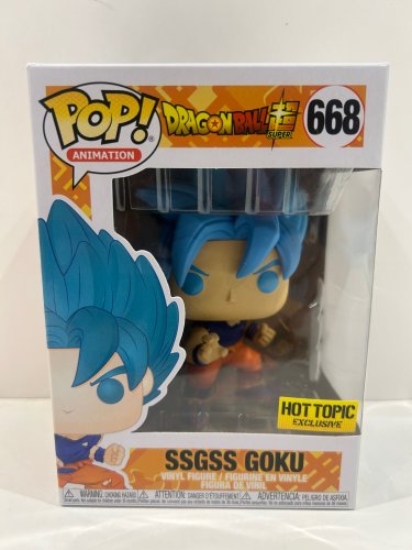 Funko pop! **hot topic exclusive** Animation: dragonball super - ssgss goku vinyl figure (#668) image 2