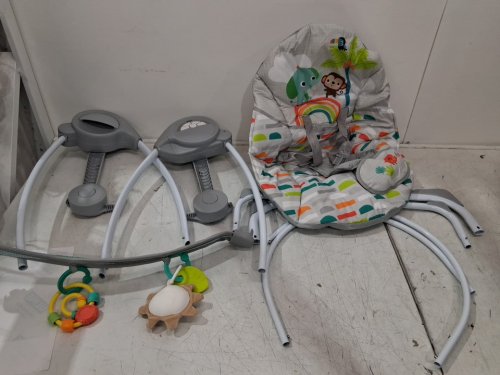 Bright Stars Playful Paradise Portable Automatic 6-Speed Baby Swing - 0-9 Months - Multicolored (Model: 13069) image 3