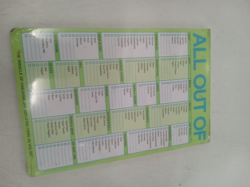 Knock Knock All Out Of Grocery List Note Pad with Magnet - 60 sheets - 6" x 9" - Green image 2