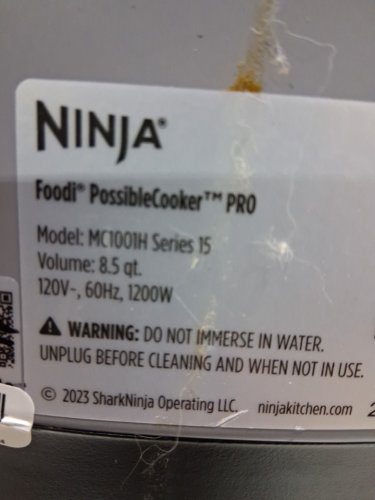 NINJA FOODI POSSIBLECOOKER PRO 8-IN-1 MULTI-COOKER - 8.5QT CAPACITY - SEA SALT GREY (MODEL: MC1001C) image 7