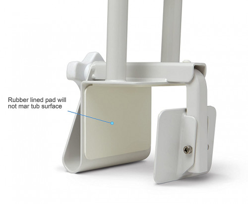 MEDLINE BATHTUB BAR, LOCKS TO SIDE OF TUB - WHITE image 2
