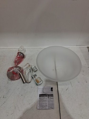Globe Electric Hudson 2-Light Semi-Flush Mount Ceiling Light - 8.25" x 13" - Brushed Nickel, Chrome Accents - (Model: 63357) image 3
