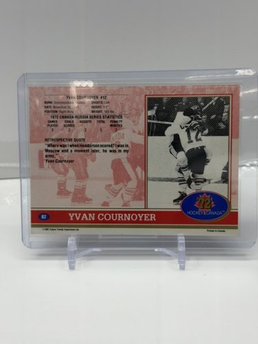 SIGNED YVAN COURNOYER -  1991 FUTURE (1972 HOCKEY CANDA OLYMPICS CARD) image 3