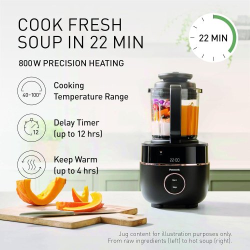 Panasonic All-in-One Hot AND Cold Blender WITH Quiet Operation, Easy Auto Clean, Multi-functional- BLACK (MODEL: MXHG4401) image 4