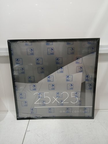 Americanflat Picture Frame with Polished Plexiglass - 25" x 25" - black image 3