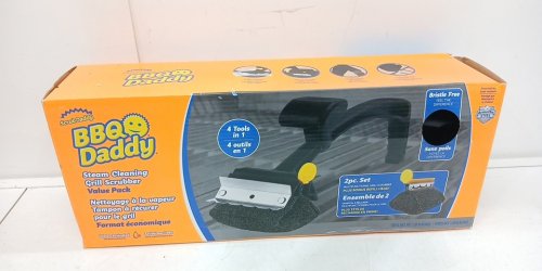 3PC SCRUB DADDY BBQ DADDY STEAM CLEANING GRILL SCRUBBER VALUE PACK - BLACK (MODEL: 1882120) image 2