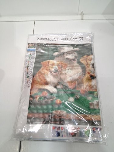 2PK dog poker and pool Diamond painting set - 12" x 15" image 2