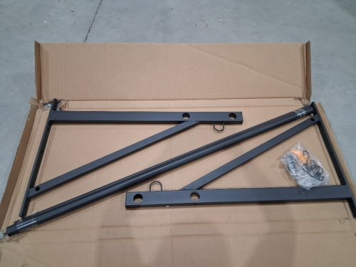 Wall Mounted Adjustable Depth Pull-up Bar with hooks - 500LBS max - black (model: LS0002-BK) image 4