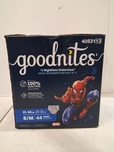 44PK boy's GOODNITES NIGHT TIME disposable training UNDERWEAR - small/medium (43-68lbs) - MARVEL SPIDERMAN image 4