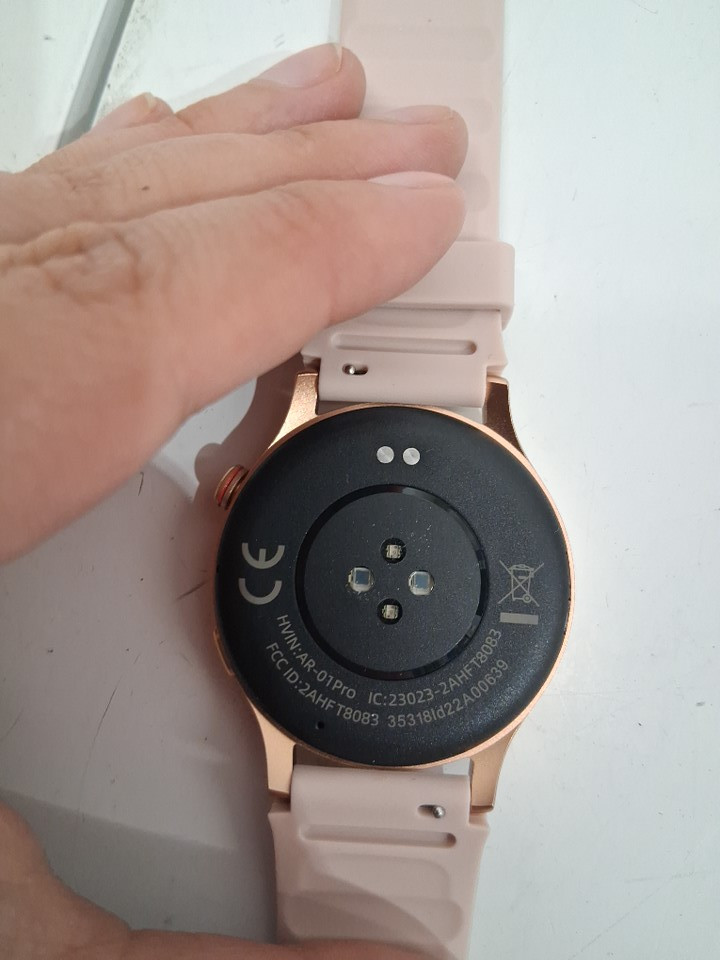 LED Smart watch compatible with most phone - 1.3" screen - pink/rose gold image 4