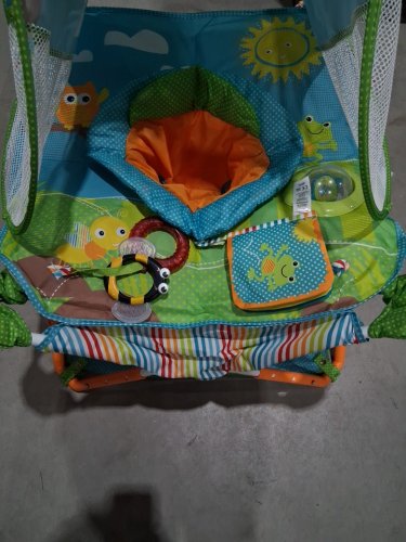 Bright Starts Pop 'N Jump adjustable Indoor Outdoor Use Activity Center Lightweight Carrying Bag & Canopy - ages 6 - 12 months - outdoor animals/multicolor (model:13410) image 5