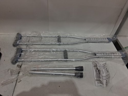 Adult bios adjustable aluminum crutches - Large for 5'10" - 6'6" - grey (model: 56035) image 3