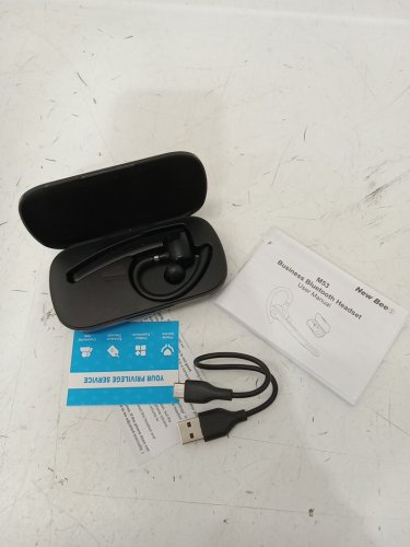 NEW BEE BLUETOOTH HEADSET - 72H TALK TIME WIRELESS BLUETOOTH EARPIECE FOR CELLPHONE WITH 500MAH CHARGING CASE - HANDS FREE NOISE CANCELLING MIC EARPHONES FOR CALLS - BLACK (MODEL: M53) image 3