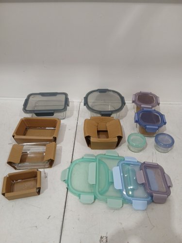 20PC Ello Color Lock Mixed Meal Prep Glass Food Storage Containers - assorted colors (model: 1969922) image 4