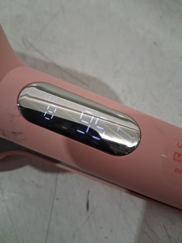 tymo rovy deep hair waver crimper compact hot iron with ceramic tourmaline barrel - 1" - pink/grey (model: hc507p) image 4