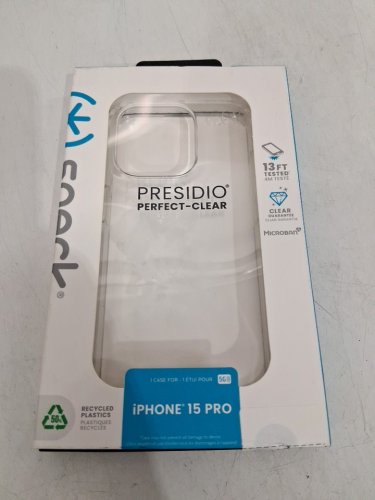 speck Presidio Phone Case for iPhone 15 Pro - Clear (Model: 150448-5085) image 2