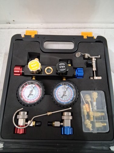 Orion Motor Tech AC Manifold Gauge Set 4 Valve Automotive AC Gauges - R410a R22 R134a Refrigerant - multicolor -  model:5864299654 image 4