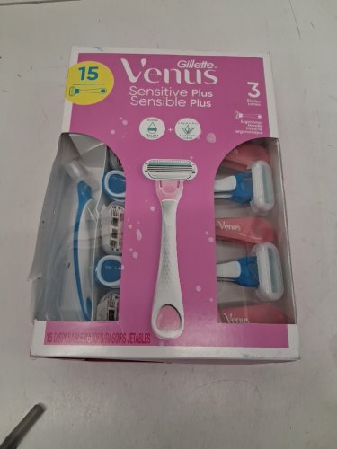 15PK GILLETTE VENUS SENSITIVE PLUS 3 BLADE RAZORS - PINK/BLUE image 2