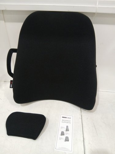 ObusForme portable Wideback Padded Backrest seat Cushion & Lumbar Support Pillow - 22" x 19" - Black (Model: WB-BLK-CBC) image 4