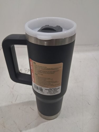 Bass Pro Shops Mug with Slider Lid and Straw - 30oz- GREY/WHITE image 3