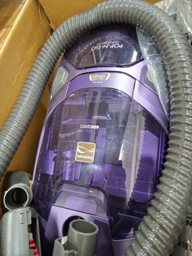 KENMORE series 600 PET FRIENDLY POP-N-GO LIGHTWEIGHT BAGGED CANISTER VACUUM, HEPA FILTER, TELESCOPING WAND & CLEANING TOOLS - PURPLE/BLACK (MODEL: 81615/125.81615910) image 5