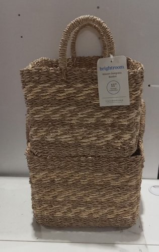 2 Brightroom hand crafted Woven seagrass Rectangular Basket - 11" x 10" x 8" image 3