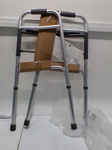 BIOS LIVING FOLDING WALKER with Adjustable height - 32” to 38.5" - 300lbs max - silver (model: bd770) image 2