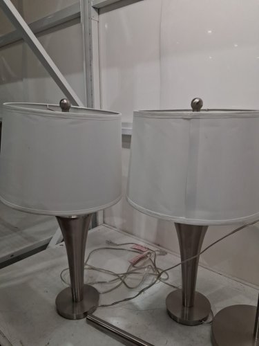 3pc Darlington Lamp Set-150 W E26 type A-16"L X 16"W X 60"H/15" x 15" x 27"-Brushed chrome grey (model: 1072538) image 6