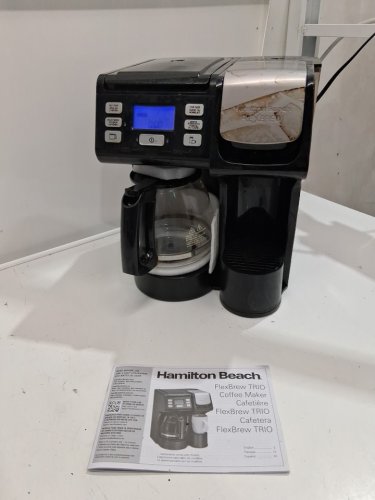 HAMILTON BEACH 3-IN-1 FLEXBREW TRIO COFFEE MAKER - 12 CUP GLASS CARAFE - BLACK (MODEL: 49902C) image 2