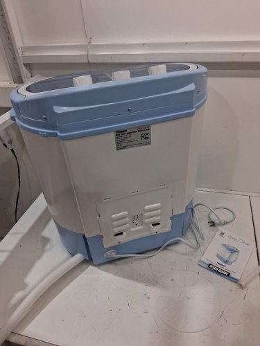 PYLE PURE CLEAN MINI TOP LOAD PORTABLE WASHER & SPIN DRYER - 7.7LBS CAPACITY / 110V - WHITE/BLUE (MODEL: PUCWM22) image 8