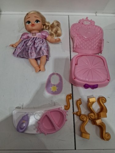 6pc disney princess baby rapunzel royal high chair play set (model: 1785012) image 3