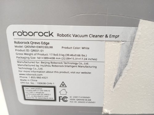 Roborock Qrevo Edge Robot Vacuum with multifunctional Dock - 18500pa - White (Model: QXOVIM+EWFD30LRR) image 8