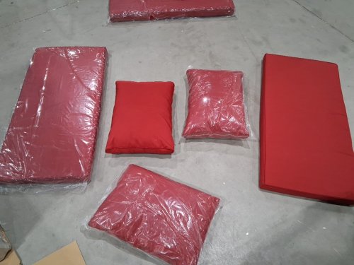 6PC costway replacement patio cushion set -3 big/3 small - RED (model: hw67190dbk) image 4