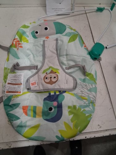 BABY BRIGHT STARTS NO SLIP BOUNCER SOOTHING VIBRATIONS INFANT SEAT - RAINFOREST VIBES - MULTICOLOUR - (MODEL: 12227-ES) image 4