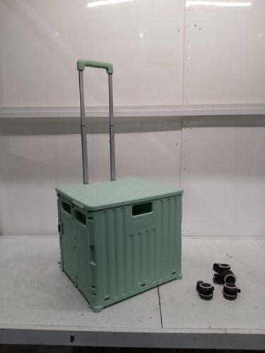 LOVALLAB FOLDABLE PORTABLE UTILITY SHOPPING CART - 60L - MINT GREEN image 2