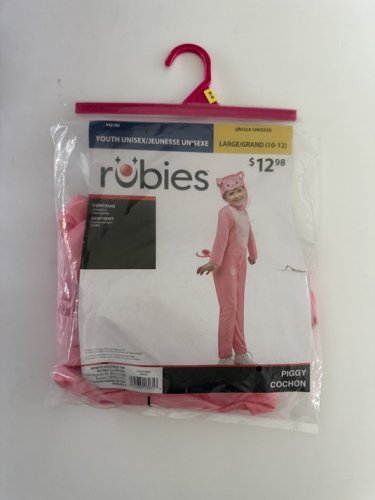 2PC GIRLS RUBIES PIGGY COSTUME - LARGE (10-12) - PINK (STYLE: 1000364) image 2