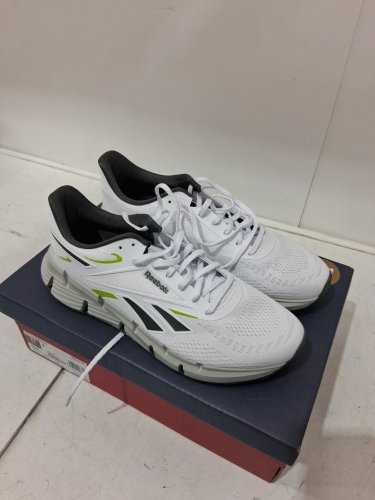 men's reebok zig dynamica running shoes - 11 - white / grey / green (model:6699011/100244518) image 2