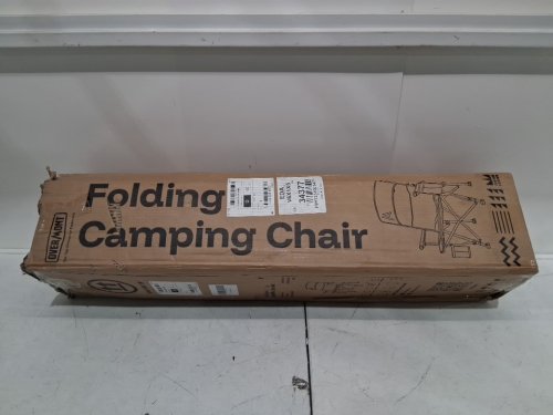 Overmont Oversized Fully Padded Folding Camping Chairs with Cooler Pockets & Carry Bag - Supports 450LBS - RED/GREY image 2