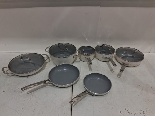 12pc Cuisinart Artisan Elite Pro Forged Aluminium Cookware  - assorted sizes - white (model: 1981675) image 3