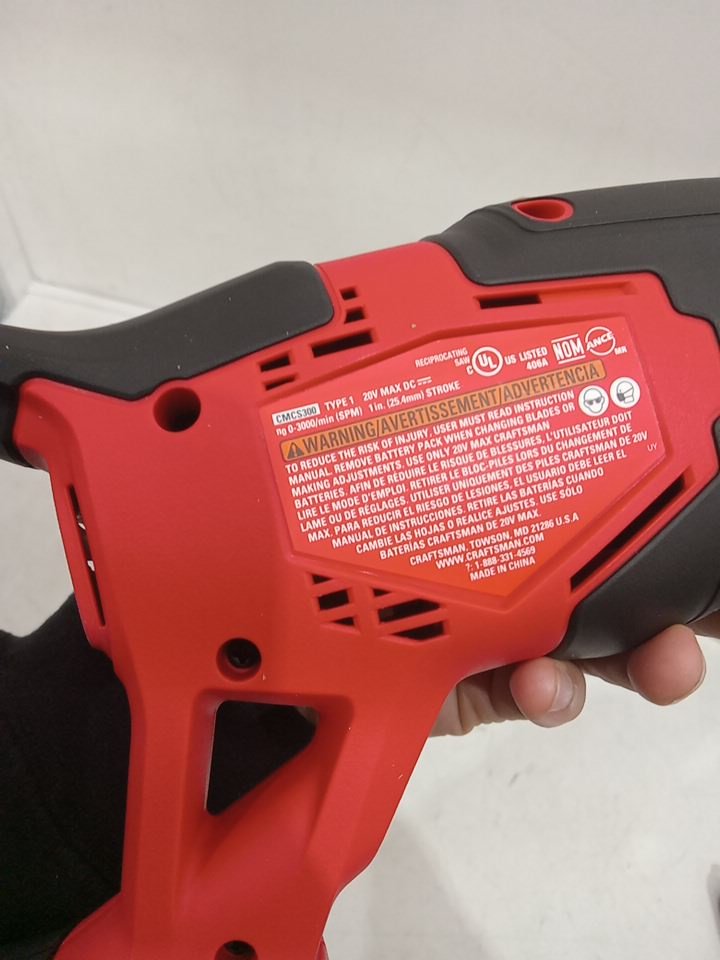 CRAFTSMAN CORDLESS RECIPROCATING SAW… King of the North Auction