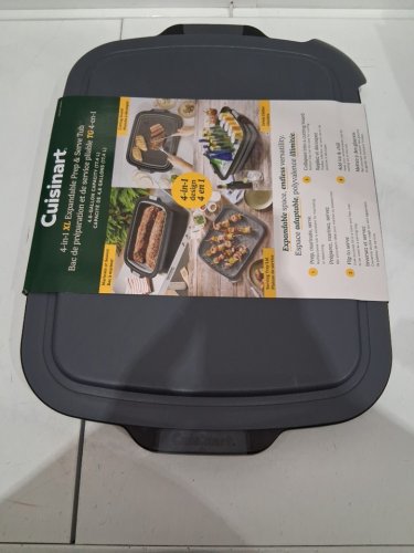 CUISINART 4-IN-1 EXPANDABLE PREP AND SERVE TUB - 4.6GAL - GREY/BLACK (MODEL: 2007043) image 4
