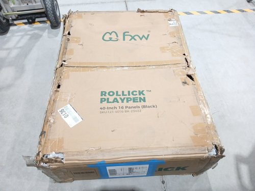 FXW ROLLICK16 PANEL METAL INDOOR DOG PLAYPEN - 40" - BLACK (MODEL: 121-4016-BK-23V22) image 2