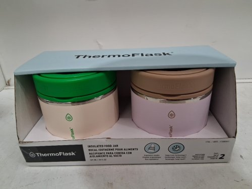 2pk thermoflask insulated food jars - 20 oz - ASSORTED (PINK/BLUE/green/yellow) (model: 1759351) image 2