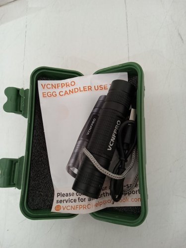 2 RECHARGEABLE LED EGG CANDLER FLASHLIGHT WITH CASE - BLACK image 3