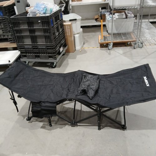 ATORPOK Portable Folding Camping Cot for Adults with Cushion  - 450LBS CAPACITY - 27.5' X 75" X 13.8" - BLACK - (Model: ‎ZZM-1) image 4