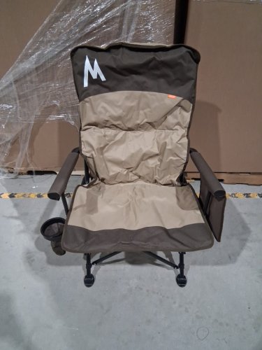 Overmont Heated Folding Camping Chair with Adjustable High Backrest *Battery NOT Included* - 3 Heat Levels Seat & Backrest Separately Control - 450 LBS max - red/grey (model: om000016) image 2