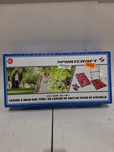 Sportcraft 2-in-1 2-Team Ladder & Bean Bag Toss Outdoor Game - 5" x 21" x 11" - red/blue (model: sc1204mu) image 3
