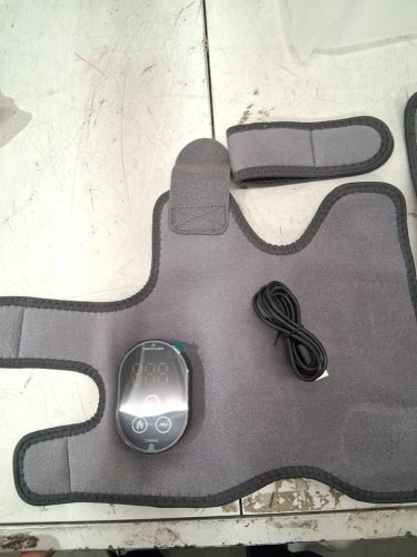 2pk 2 in 1 BAISEMAIN heated vibrating foot massager brace -6 heat settings -rechargeable -grey (Model: 102401) image 4