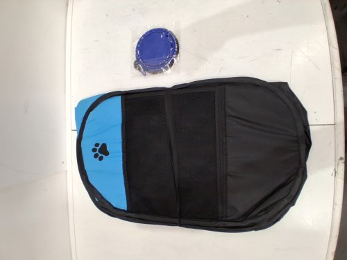 ZuHucpts Portable Foldable Pet Playpen Tent WITH COLLAPSIBLE Travel Bowl - LARGE - 36" x 36" x 23" - BLACK/BLUE image 3
