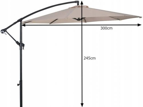 COSTWAY 8-RIB PARASOL UMBRELLA - 10FT - BEIGE (MODEL: OP70753BE) image 2